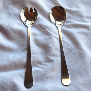 Italian Silver Plated Salad Fork and Spoon